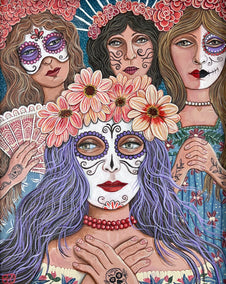 acrylic painting by Johansen Newman titled Day of the Dead