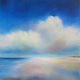 Original art for sale at UGallery.com | Beach Blues by Nancy Hughes Miller | $1,175 | oil painting | 30' h x 30' w | thumbnail 1