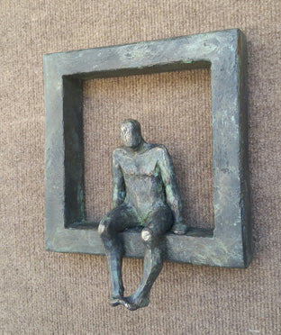 Small Being on Window (U-02) by Yelitza Diaz |  Side View of Artwork 