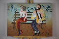 Original art for sale at UGallery.com | Bench Love by Diana Rosa | $1,725 | acrylic painting | 22' h x 30' w | thumbnail 2