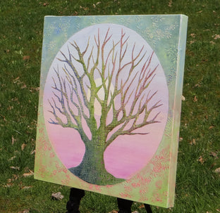 Tree of Life - Spring by Brit J Oie |  Side View of Artwork 