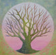 Original art for sale at UGallery.com | Tree of Life - Spring by Brit J Oie | $950 | mixed media artwork | 24' h x 24' w | thumbnail 1