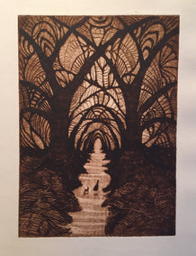 printmaking by Doug Lawler titled The Cathedral