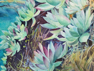 Point Lobos Succulents by Catherine McCargar |   Closeup View of Artwork 