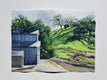 Original art for sale at UGallery.com | Shadowed Hill Behind the Barn by Catherine McCargar | $775 | watercolor painting | 11' h x 15' w | thumbnail 2