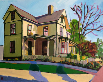 acrylic painting by Laura (Yi Zhen) Chen titled The House on Blount Street