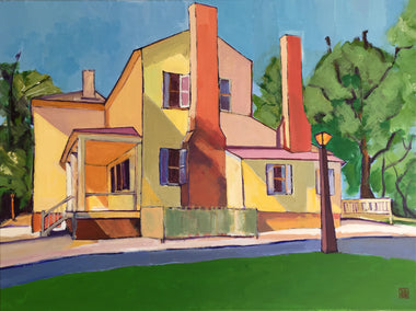 acrylic painting by Laura (Yi Zhen) Chen titled Plantation House