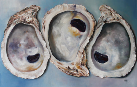 oil painting by Kristine Kainer titled Chesapeake Oysters