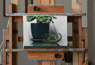 Calathea with a Green Pitcher by Christopher Garvey |  Context View of Artwork 