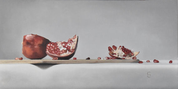 oil painting by Christopher Garvey titled Pomegranate