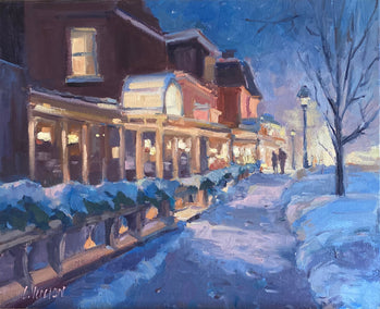 oil painting by Claudia Verciani titled Snow Light