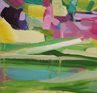 Whimsical Landscape by Colette Wirz Nauke |   Closeup View of Artwork 