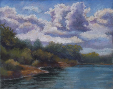 pastel artwork by Patricia Prendergast titled Cloudy Day at the Point