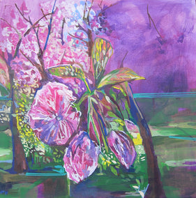 acrylic painting by Colette Wirz Nauke titled Evening Nouveau Blossom