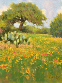 oil painting by David Forks titled May Wildflowers