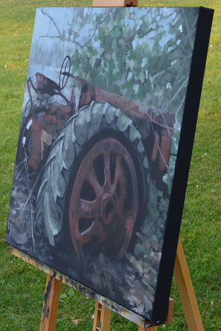 Out to Pasture by David Thelen |  Side View of Artwork 
