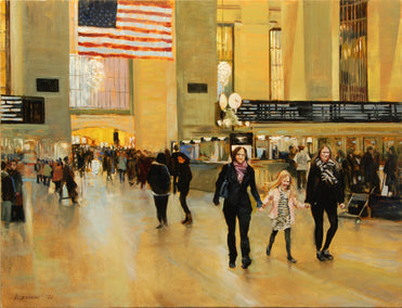 oil painting by Onelio Marrero titled Departures and Arrivals