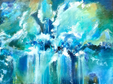 acrylic painting by DL Watson titled Blue Heaven