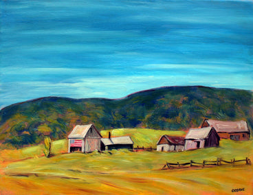 oil painting by Doug Cosbie titled Fauquier County Farm, Virginia