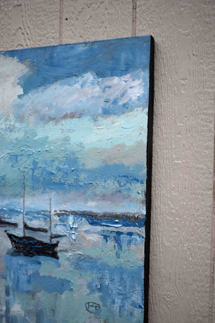 Harbor Moon Light by Kip Decker |  Side View of Artwork 