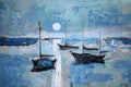 Original art for sale at UGallery.com | Harbor Moon Light by Kip Decker | $2,200 | acrylic painting | 30' h x 30' w | thumbnail 4