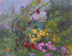 Original art for sale at UGallery.com | Monet's Garden by Oksana Johnson | $625 | oil painting | 11' h x 14' w | thumbnail 1