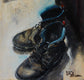 Original art for sale at UGallery.com | Ol' Kicks by Wynston Edun | $475 | acrylic painting | 12' h x 12' w | thumbnail 1