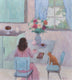 Original art for sale at UGallery.com | Breakfast for Two by Oksana Johnson | $4,750 | oil painting | 40' h x 36' w | thumbnail 1