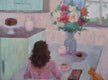 Original art for sale at UGallery.com | Breakfast for Two by Oksana Johnson | $4,750 | oil painting | 40' h x 36' w | thumbnail 4