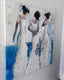 Original art for sale at UGallery.com | Elegant Blue by Mary Pratt | $3,575 | oil painting | 48' h x 48' w | thumbnail 2