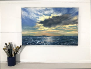 Ocean No. Five by Elizabeth Garat |  Side View of Artwork 