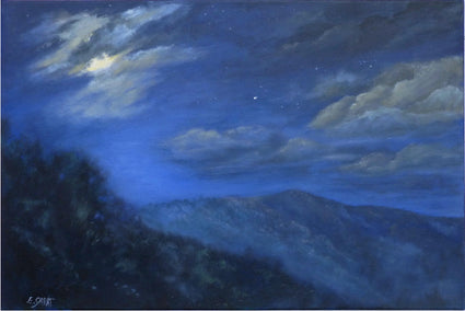 oil painting by Elizabeth Garat titled Quiet Breathes This Night