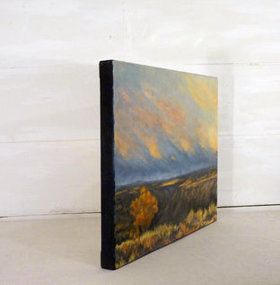 Taos Gorge Landscape by Elizabeth Garat |  Side View of Artwork 