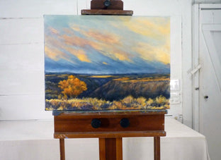 Taos Gorge Landscape by Elizabeth Garat |  Context View of Artwork 