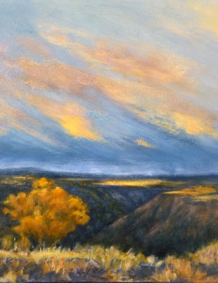 Taos Gorge Landscape by Elizabeth Garat |   Closeup View of Artwork 