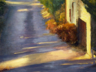 Tuscan Morning, Light on the Road by Elizabeth Garat |   Closeup View of Artwork 
