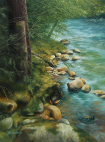 oil painting by Jo Galang titled Emerald Splendor