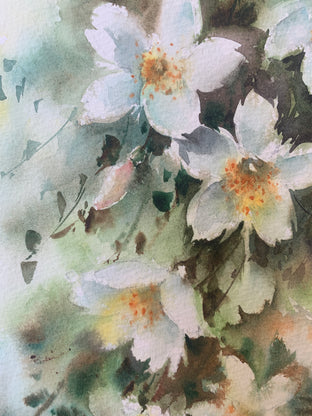 My Beloved Jasmines by Fatemeh Kian |   Closeup View of Artwork 