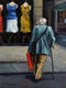 Original art for sale at UGallery.com | The Wrong Size by Faye Vander Veer | $1,050 | oil painting | 14' h x 11' w | thumbnail 1