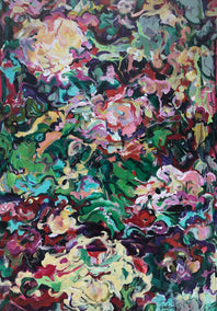 acrylic painting by Sheila Grabarsky titled Fantasy Garden 11