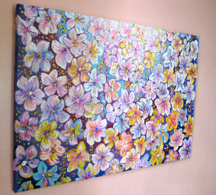 Floral Abstract by Natasha Tayles |  Side View of Artwork 