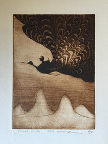 printmaking by Doug Lawler titled Flight