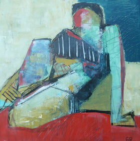 acrylic painting by Gail Ragains titled Abstract Figure #8