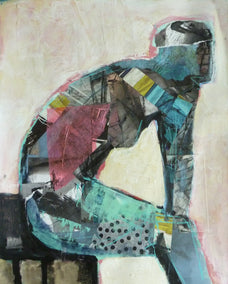 mixed media artwork by Gail Ragains titled Circle Pose