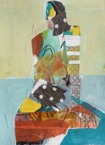 mixed media artwork by Gail Ragains titled Collage Figure #9