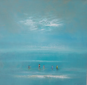 oil painting by George Peebles titled The Swim