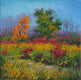 Original art for sale at UGallery.com | Goldenrod Trail by Suzanne Massion | $75 | oil painting | 4' h x 4' w | thumbnail 1