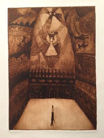 printmaking by Doug Lawler titled Great Hall