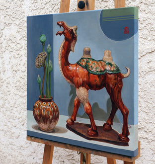 Bactrian Camel by Guigen Zha |  Side View of Artwork 