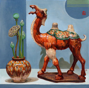 oil painting by Guigen Zha titled Bactrian Camel